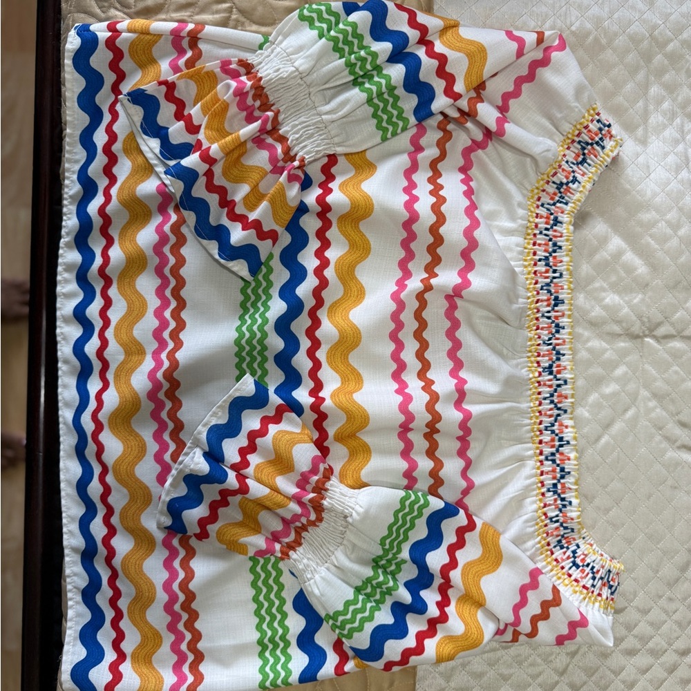 Colorful Off-Shoulder Top - Picture 3 of 3